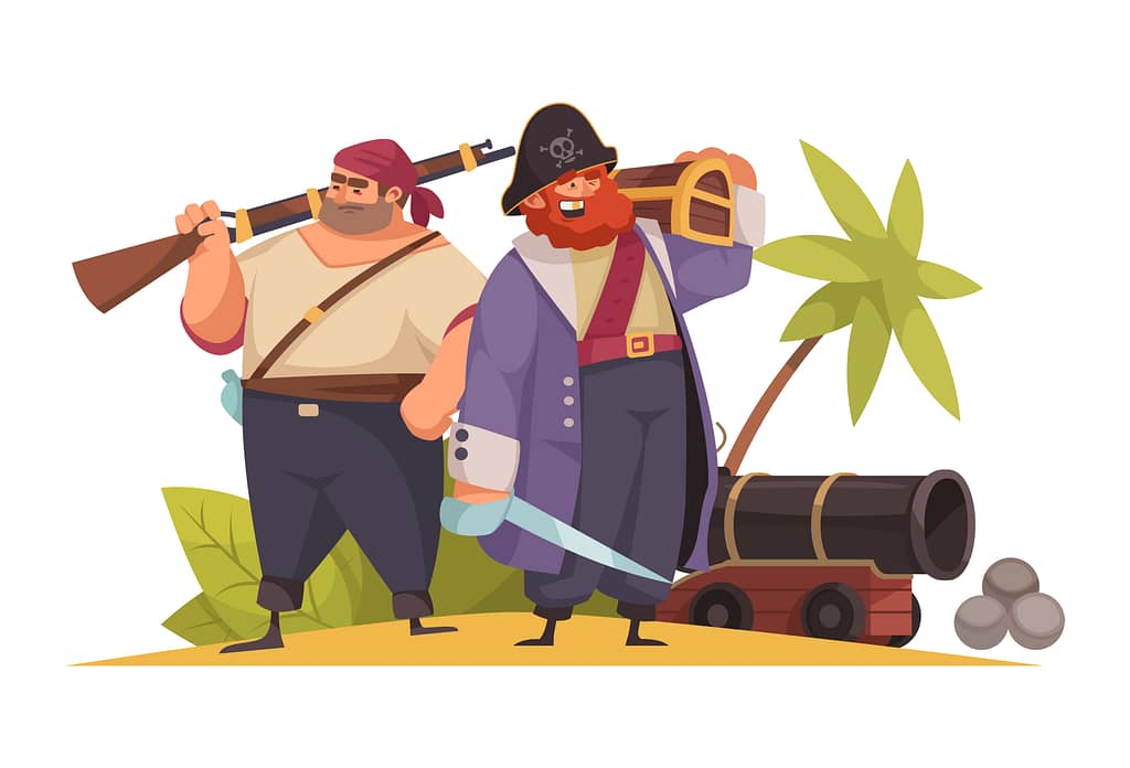 Pirates guarding a chest (trusts)