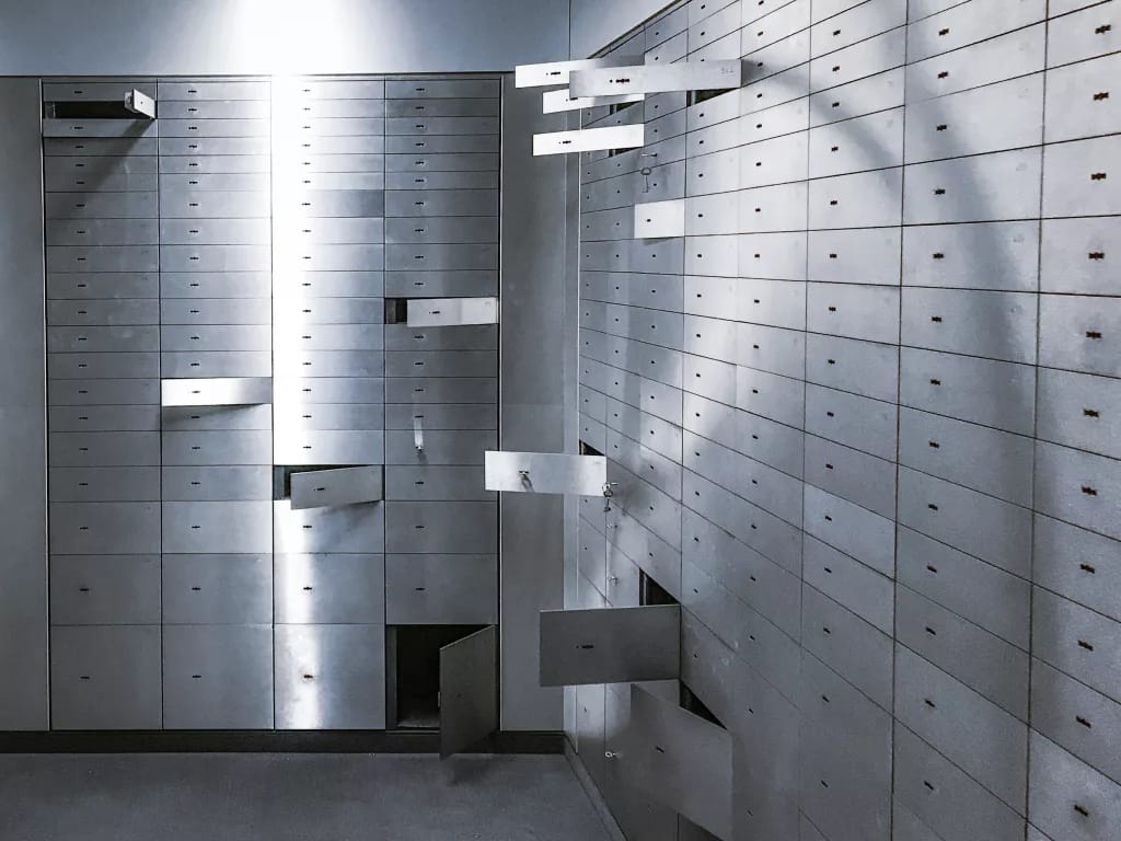 An image of safety deposit boxes for Will storage
